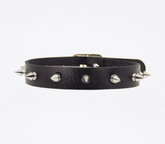 Love In Leather Spiked Faux Leather BDSM Choker Default Title Collars and Leads